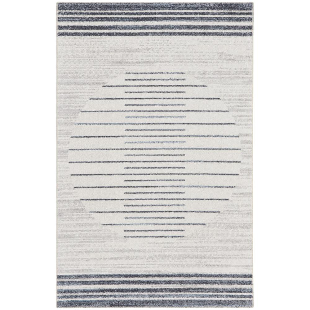 Astra Machine Washable ASW04 Ivory Blue Rugs #color_ivory blue