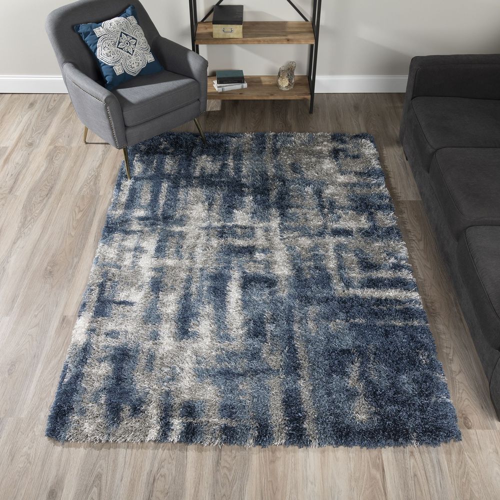 Arturro AT11 Navy Blue Area Rug #color_navy blue