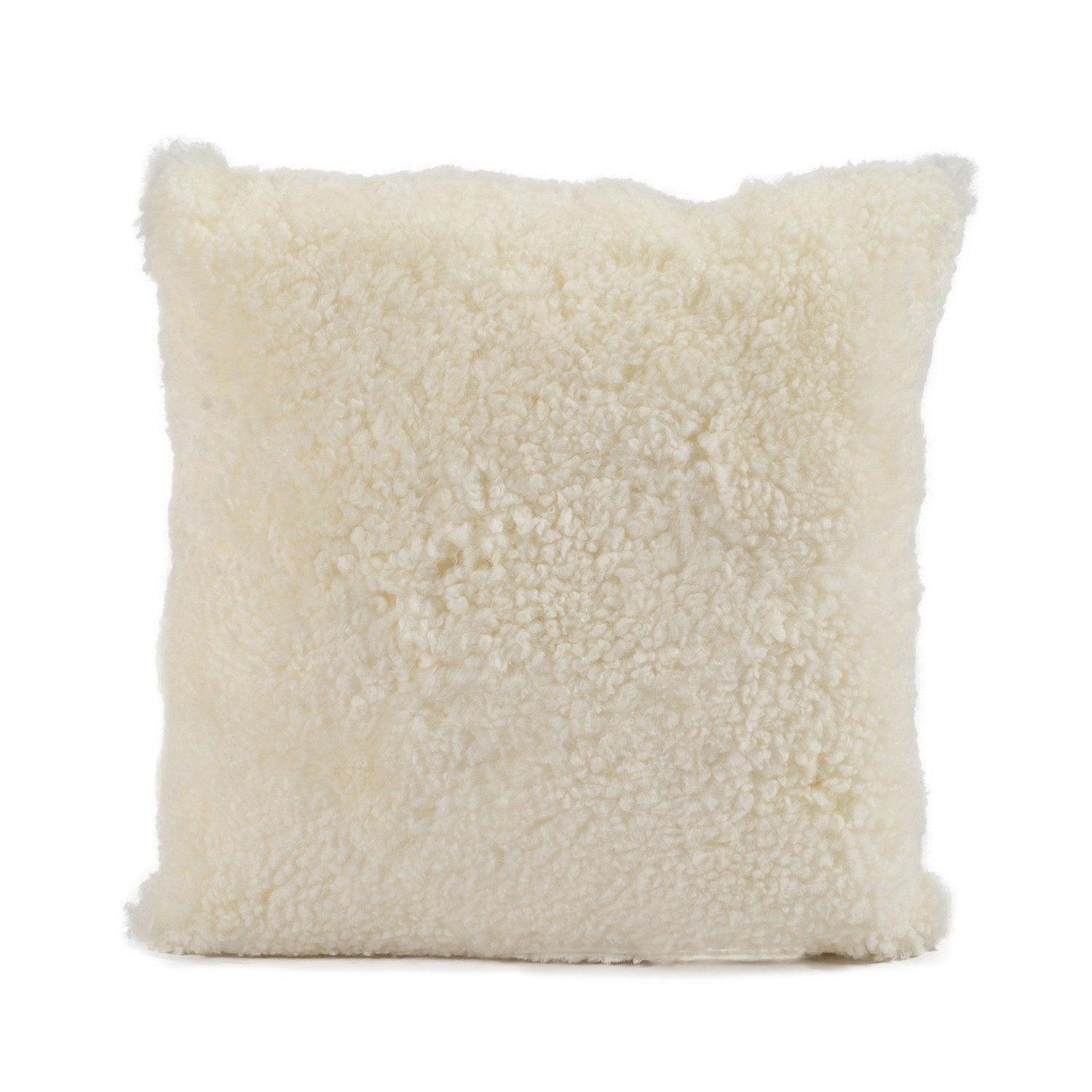 SW Curly Sheepskin Cushion Off White 2