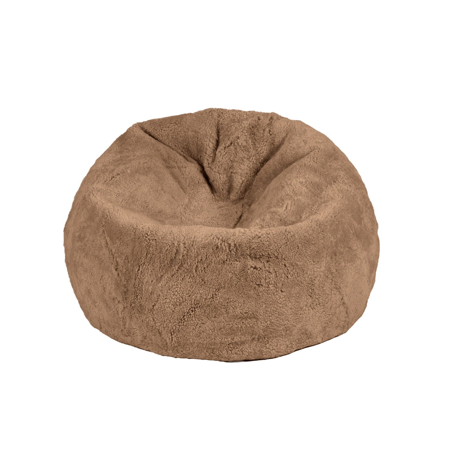 Shorn Curly Sheepskin Beanbag Butterscotch #_shape=Rectangle