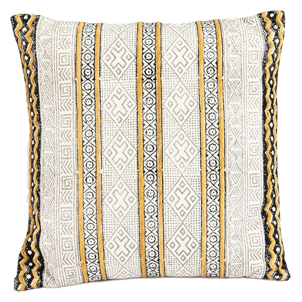 Cotton Cushion Roshni Yellow Multi #_shape=Square