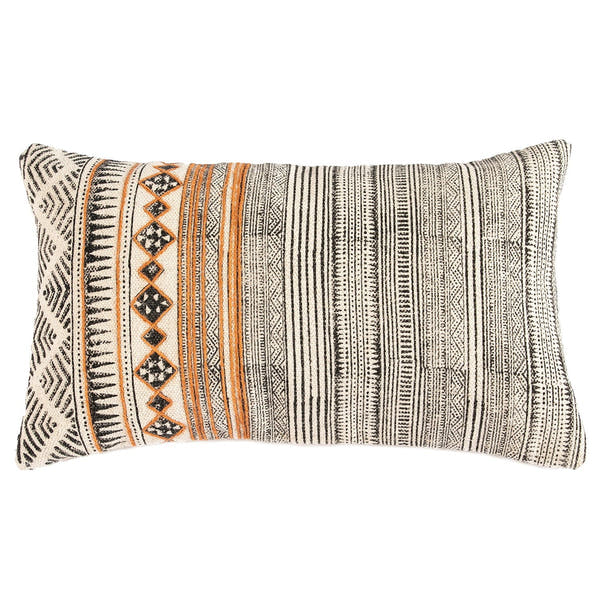 Cotton Cushion RINA Orange Multi #_shape=Lumbar