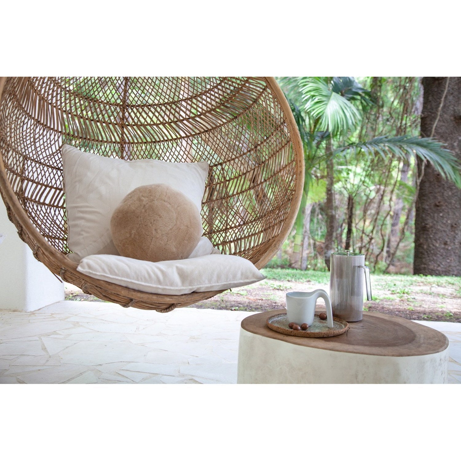Short Wool Sheepskin Cushion Nappa 2