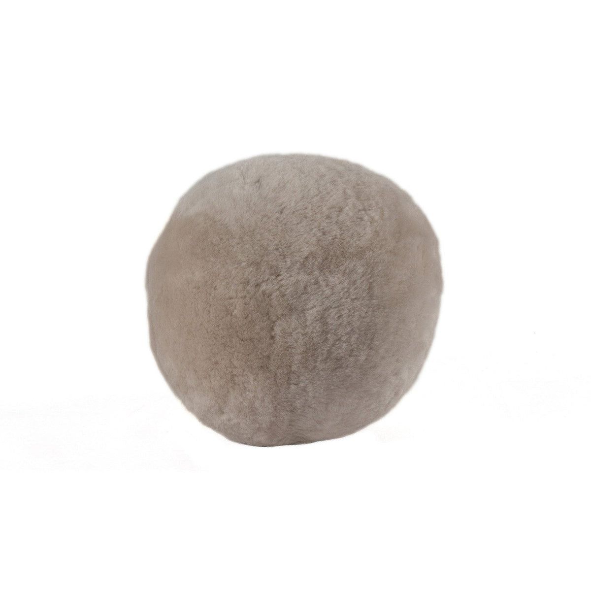 Short Wool Sheepskin Cushion Oatmeal #_shape=Ball