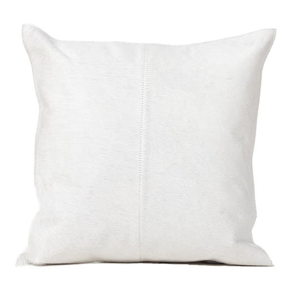 Cowhide Cushion Natural White #_shape=Square