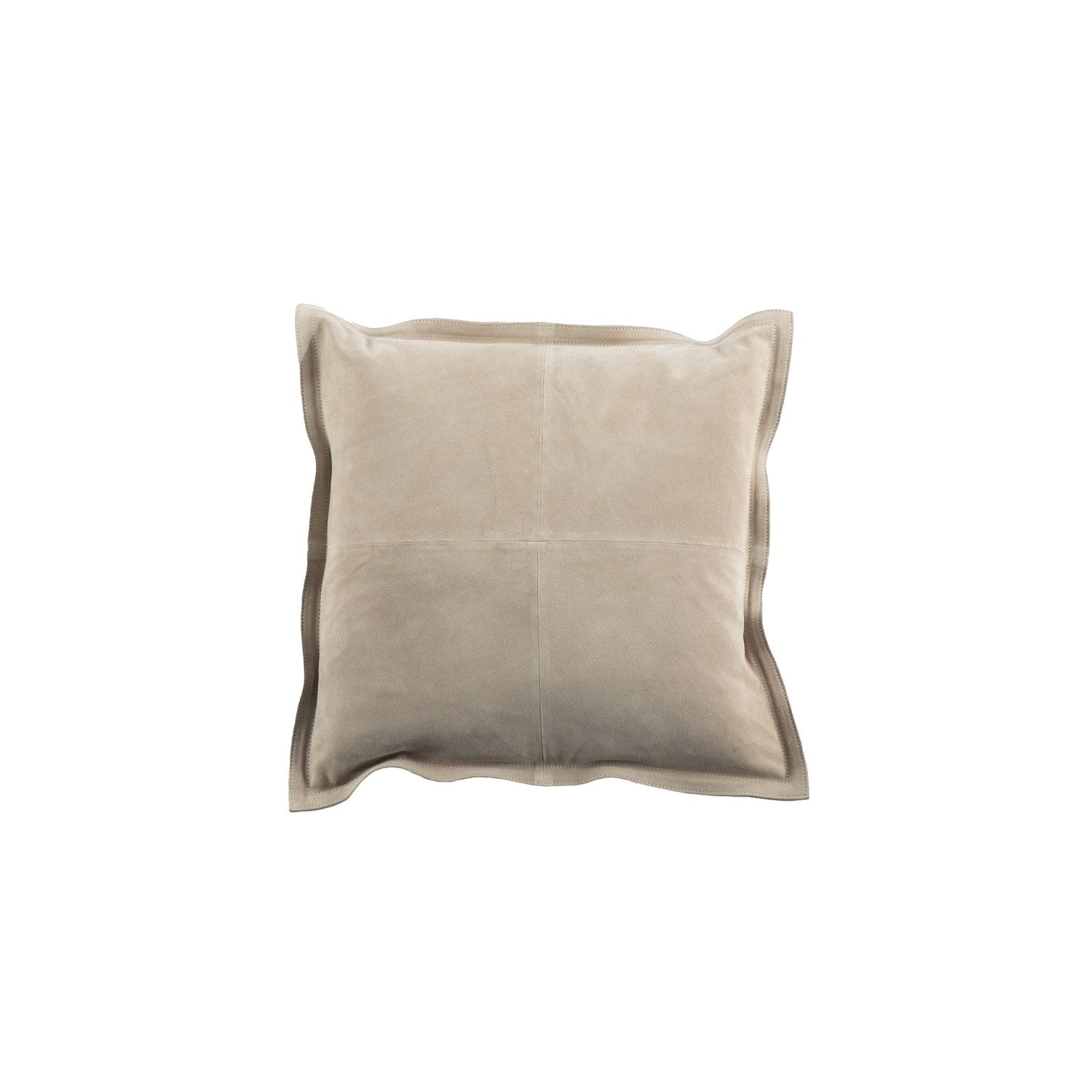 Suede Cowhide Cushion Light Beige 3