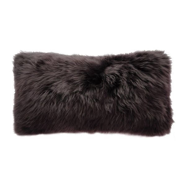 Cushion Longwool Sheepskin Cafecito #_shape=Lumbar