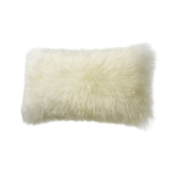 Cushion Longwool Sheepskin Ivory #_shape=Lumbar