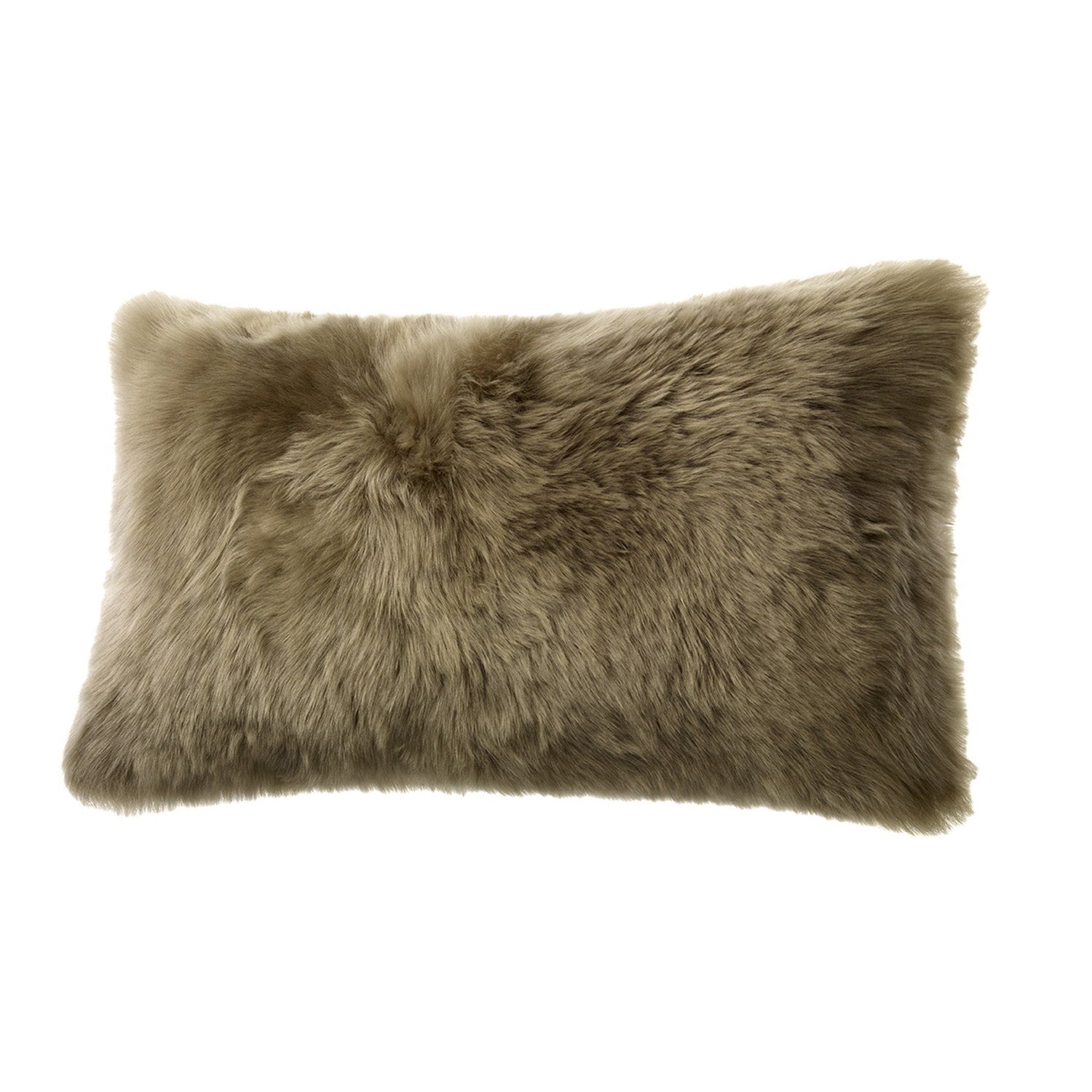 Cushion Longwool Sheepskin Taupe #_shape=Lumbar