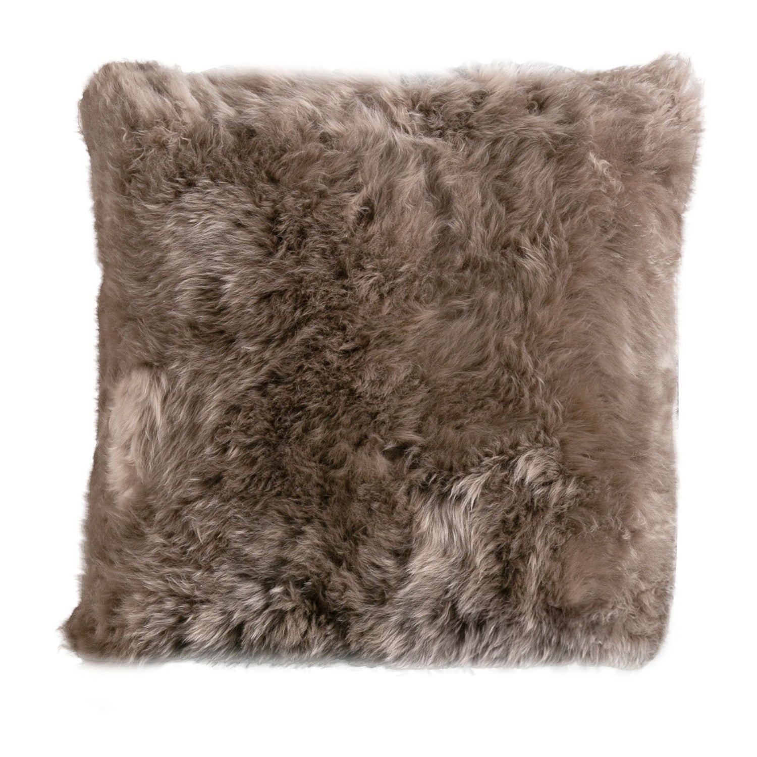 Longwool Sheepskin Cushion Taupe #_shape=Square