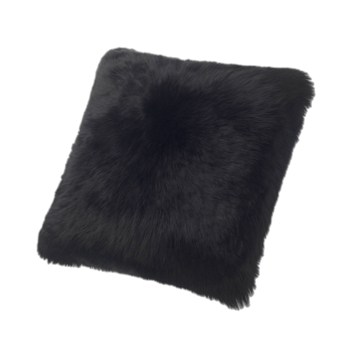 Longwool Sheepskin Cushion Black 2