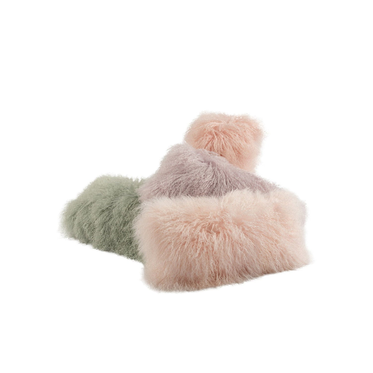 Longwool Tibetan Lamb Cushion Tibetan Sheepskin Rose 2