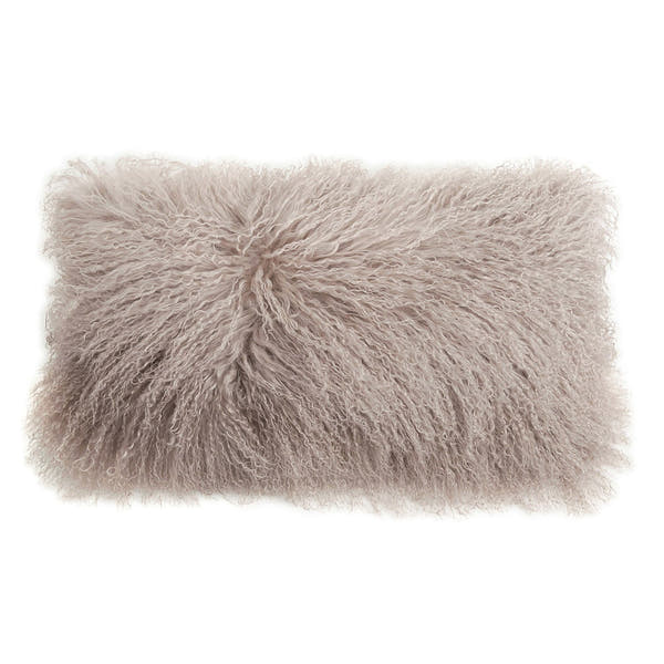 Longwool Tibetan Lamb Cushion Tibetan Sheepskin Birch #_shape=Lumbar