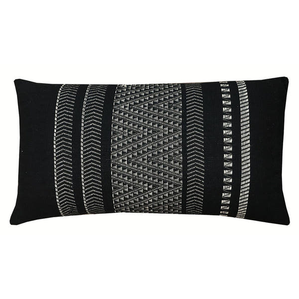 Cotton Cushion Arapahoe Rectangle 35x65cm Black/White #_shape=Square