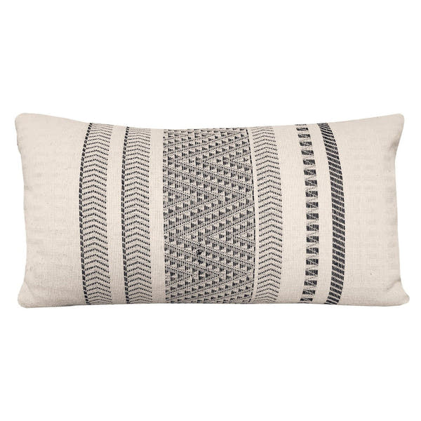 Cotton Cushion Arapahoe Rectangle 35x65cm Grey/White #_shape=Square