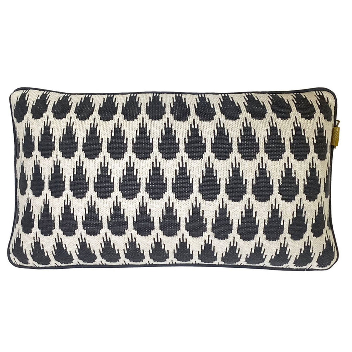 Cotton Cushion Belford Rectangle 35x60cm Grey/White #_shape=Square