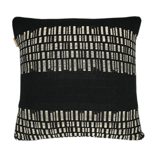Cotton Cushion Cheyenne 50cm Black/White #_shape=Square