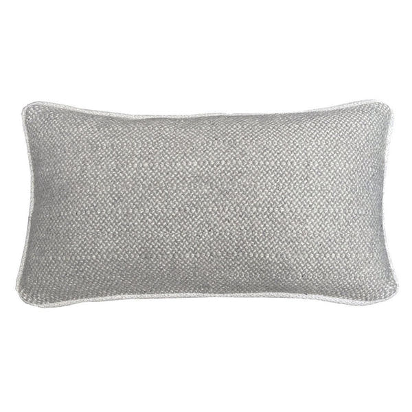 Recycled Wool Blend Cushion Telluride Rectangle 35x60cm Grey/White #_shape=Square