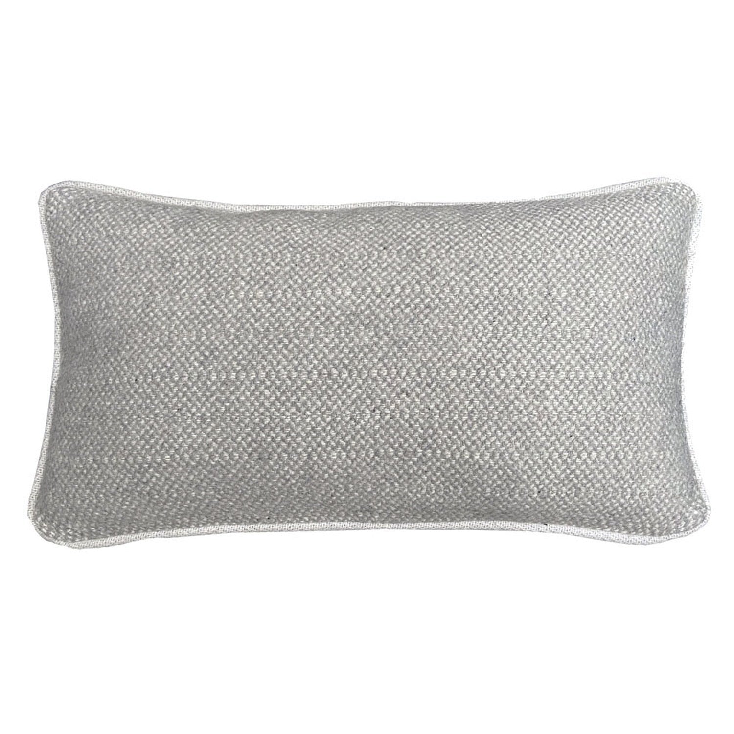 Recycled Wool Blend Cushion Telluride Rectangle 35x60cm Grey/White #_shape=Square