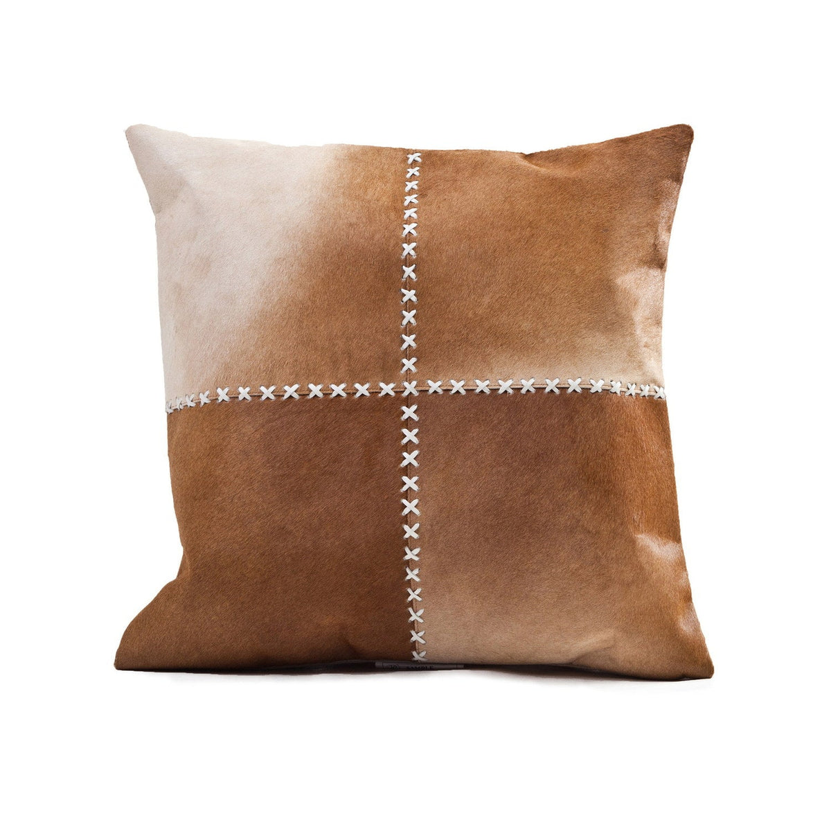 Cushion Laser Cowhide Harley Natural 50x50cm Brown #_shape=Square