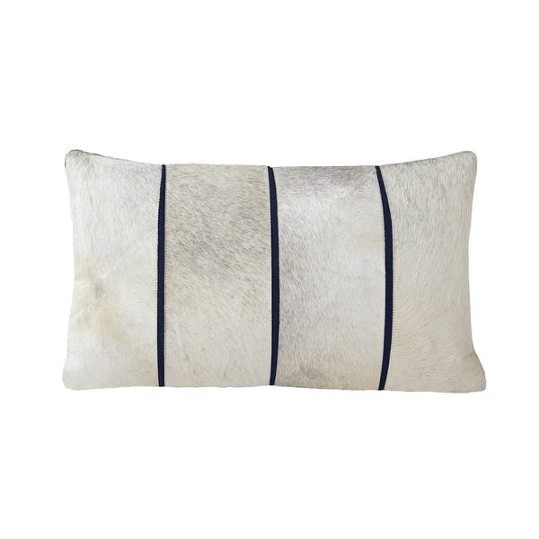 Cowhide Cushion Oblong Rectangle 30x50cm Multi #_shape=Square