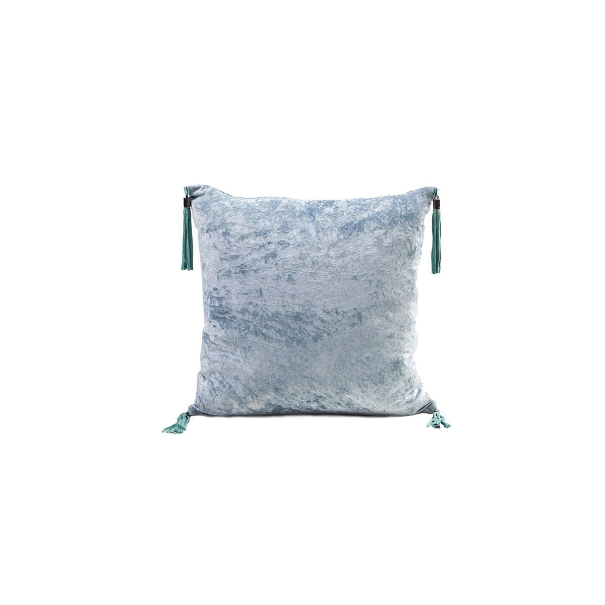 Cotton Velvet Cushion Charleston Seamist 50x50cm Green #_shape=Square
