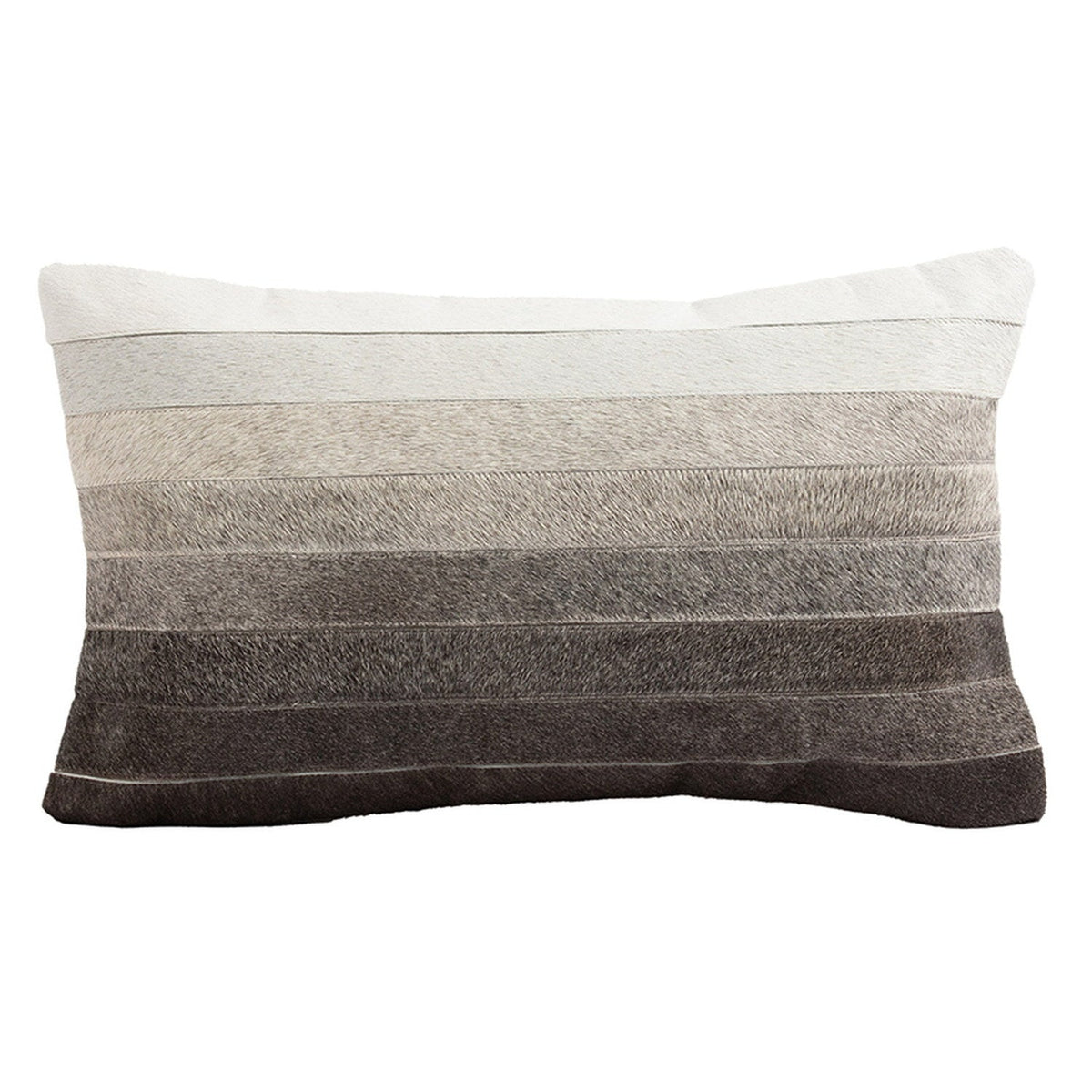 Cowhide Cushion Ombre Gray #_shape=Lumbar