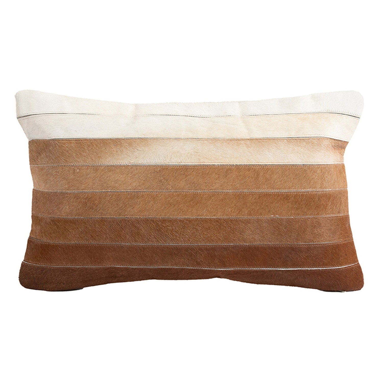 Cowhide Cushion Ombre Brown #_shape=Lumbar