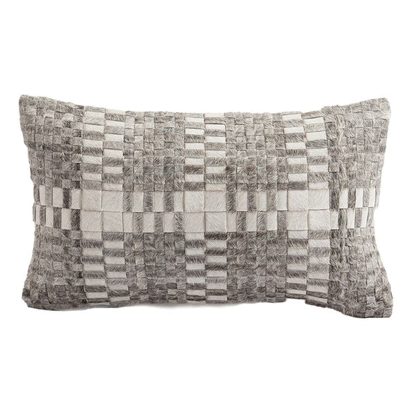 Cowhide Cushion Tweed Tweed Light Grey #_shape=Lumbar