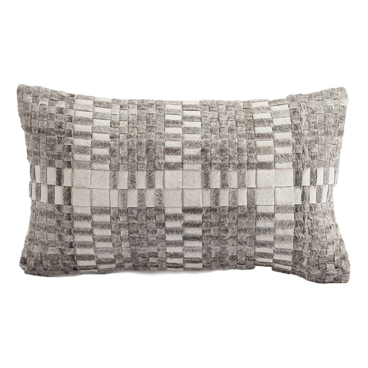 Cowhide Cushion Tweed Tweed Light Grey #_shape=Lumbar