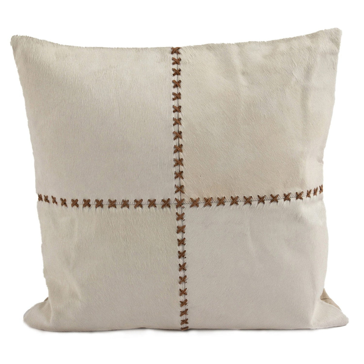Cowhide Cushion Giselle Ivory #_shape=Square