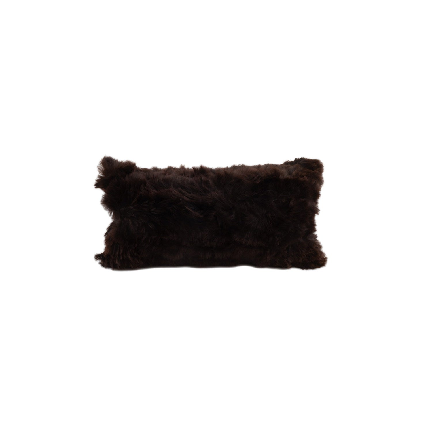 Alpaca Suri Cushion Brown #_shape=Lumbar