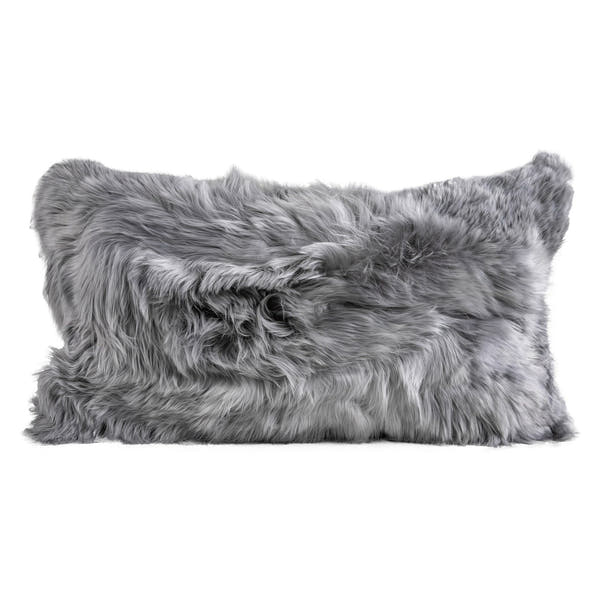 Alpaca Suri Cushion Glacier #_shape=Lumbar