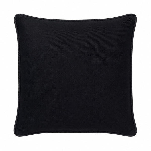 Alpaca/recycled Nylon Cushion Clara With Trim Black #_shape=Square