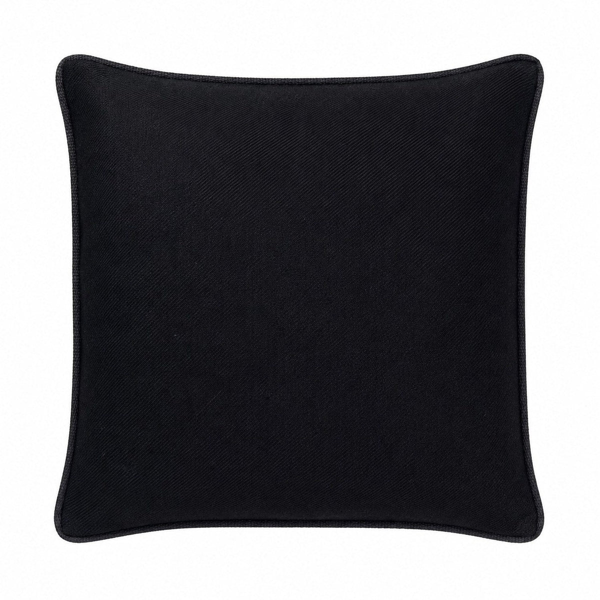Alpaca/recycled Nylon Cushion Clara With Trim Black #_shape=Square