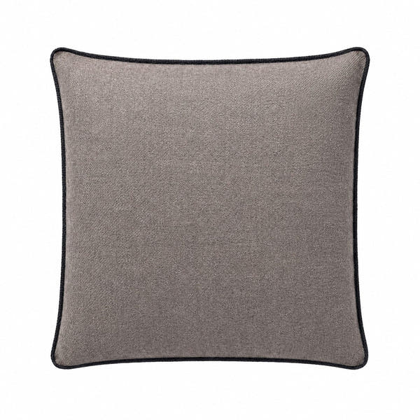 Alpaca/recycled Nylon Cushion Clara Chocolate With Trim Brown #_shape=Square