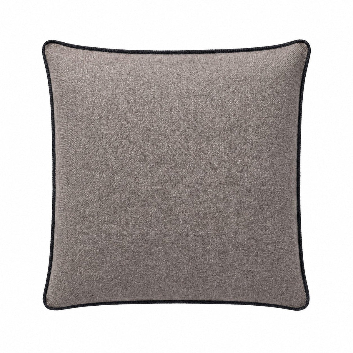 Alpaca/recycled Nylon Cushion Clara Chocolate With Trim Brown #_shape=Square