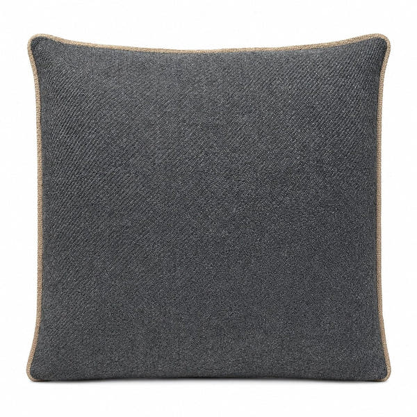 Alpaca/recycled Nylon Cushion Clara With Trim Grey #_shape=Square