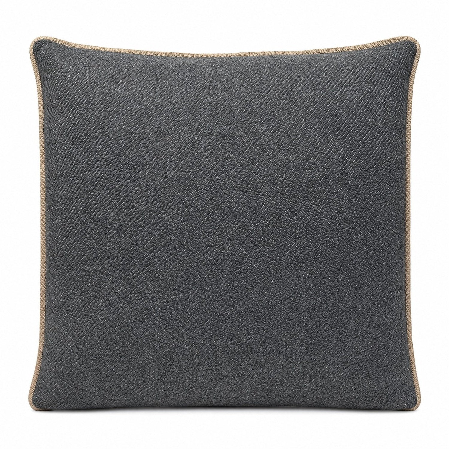 Alpaca/recycled Nylon Cushion Clara With Trim Grey #_shape=Square