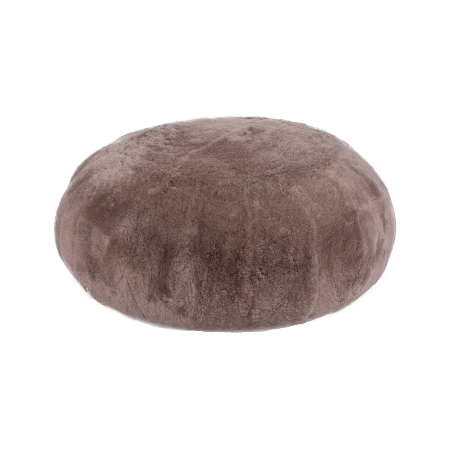 Furniture Ottoman Shearling 28x60cm Bark #_shape=Round