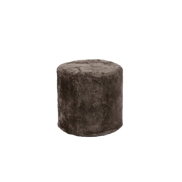Furniture Tall Ottoman Shearling 40x40cm Fossil #_shape=Round