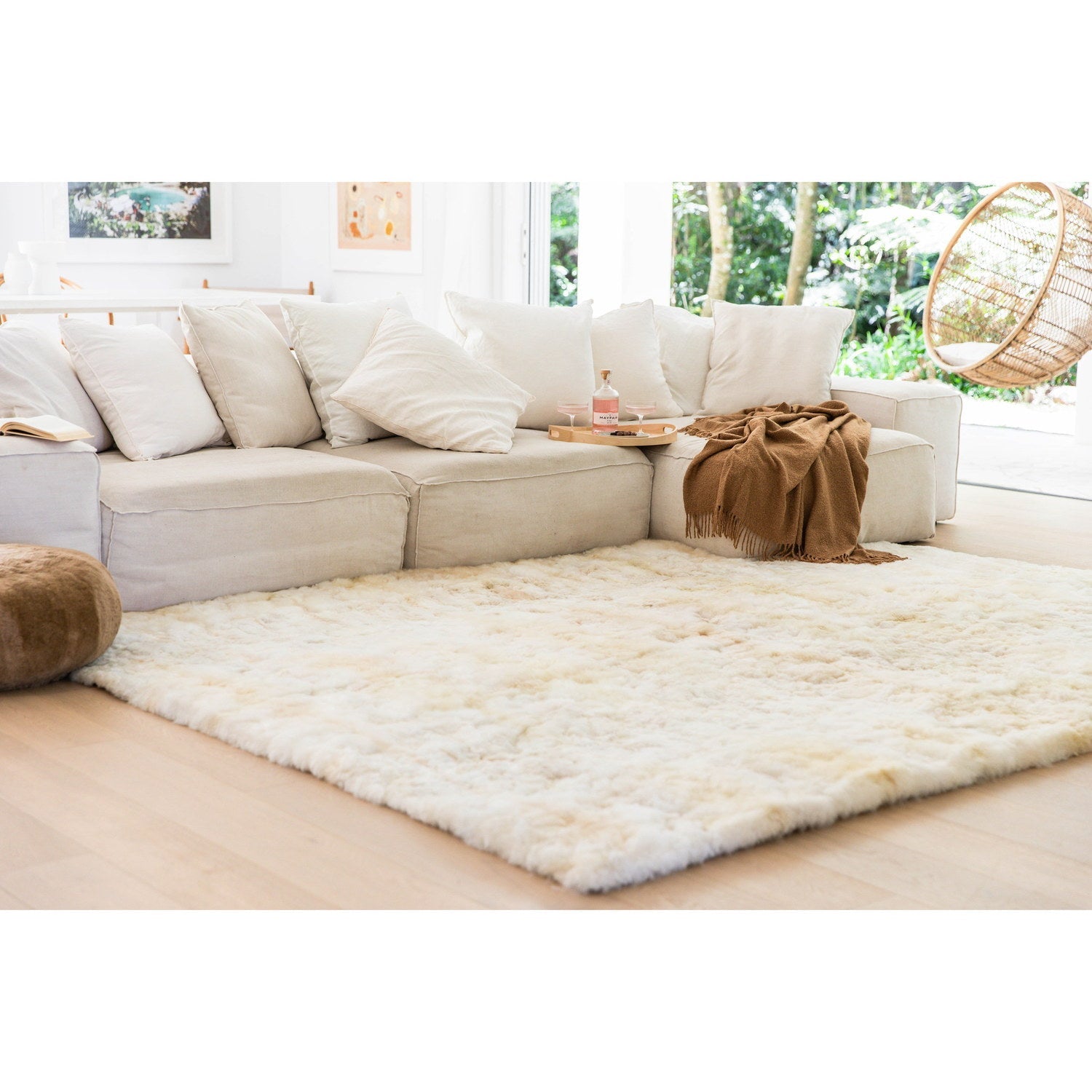 Design Rug Alpaca Natural Popcorn 2
