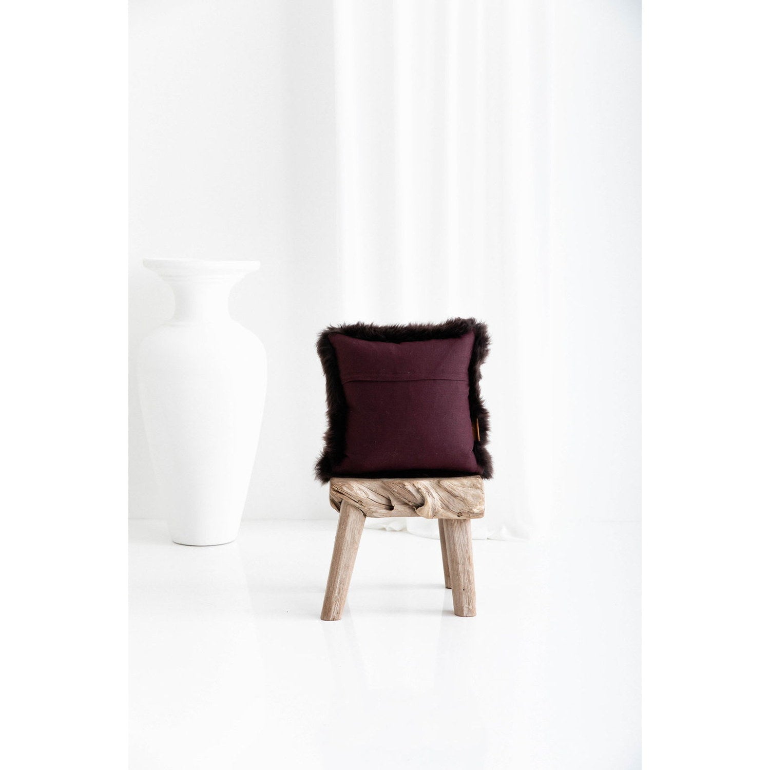 Longwool Sheepskin Cushion Cafecito 3