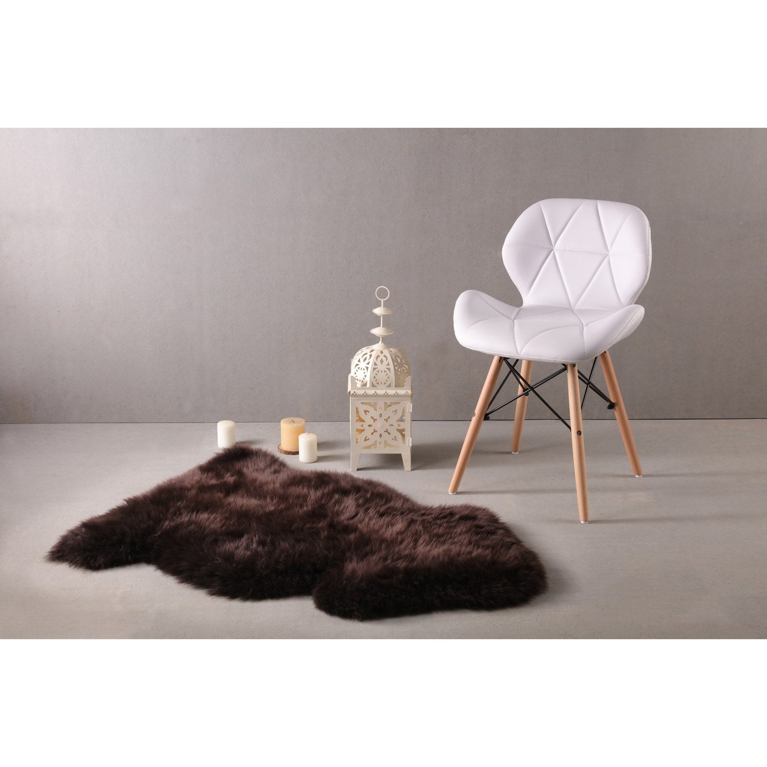 Long Wool Sheepskin Rug Single Cafecito 2