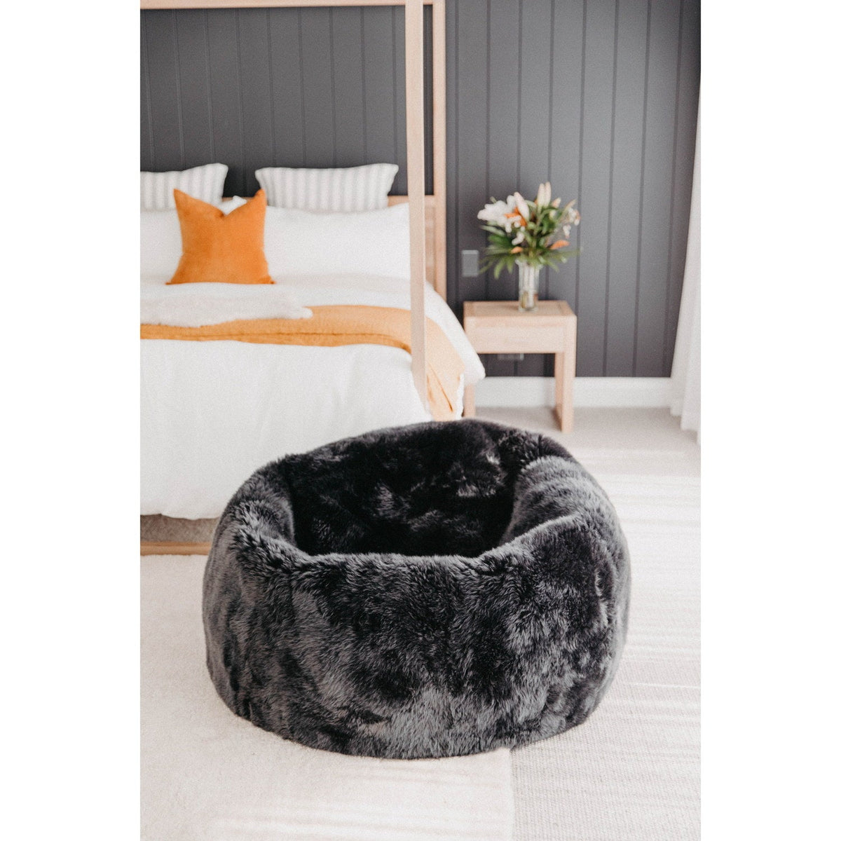 Longwool Sheepskin Beanbag Steel 3