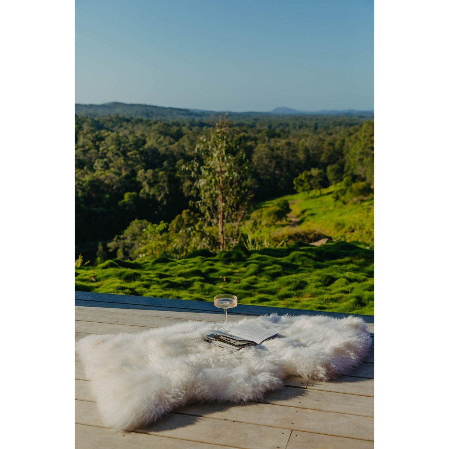Long Wool Sheepskin Rug Single Ivory 2