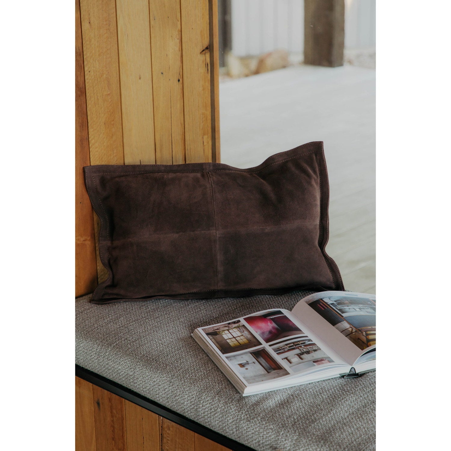 Suede Cowhide Cushion Java 2