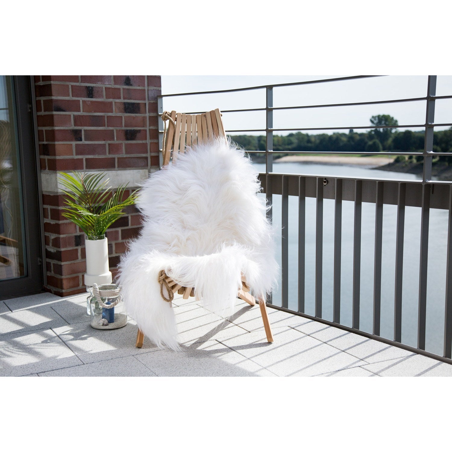 Icelandic Longwool Rug Sheepskin Natural Ivory 2