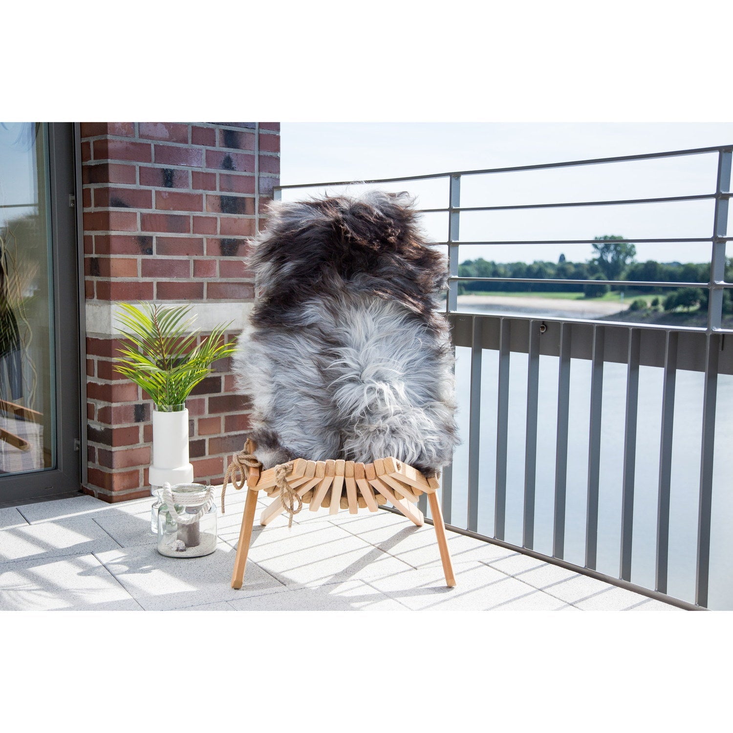 Icelandic Longwool Rug Sheepskin Natural Grey 2