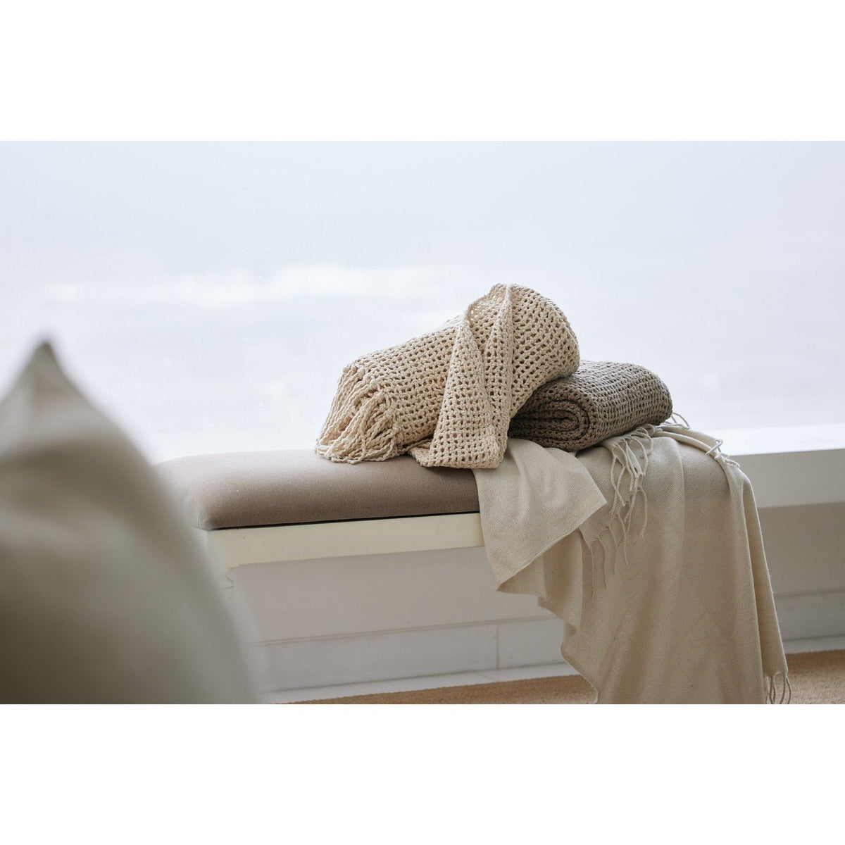 Ashland Artisinal Handwoven Throw Natural 2